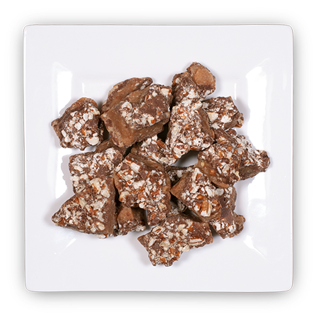 English Toffee on white plate